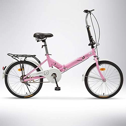 Plegables : Dszgo Ultra Light Mini Portable adulto señoras de bicicletas Individual Pequeña velocidad de 20 pulgadas scooter de rueda Adolescente de bicicletas plegables de aluminio de aleación cuchillo anillo de