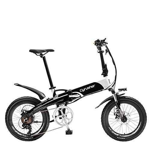 Plegables : Extrbici XF500 elctrico bicicleta plegable 20 pulgadas 50 cm estructura de aluminio de acero al carbono tenedor suspensin con bloqueo 250 W Hub motor 48 V 10 AH