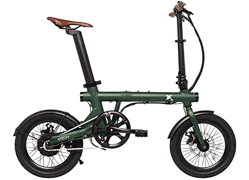 Plegables : eXXite XXS-Batería Compacta-British Green Bicicleta Eléctrica Plegable, Adultos Unisex, Pequeño