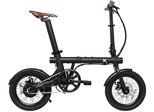 Plegables : eXXite XXS-Batería Compacta-Shadow Black Bicicleta Eléctrica Plegable, Adultos Unisex, Pequeño