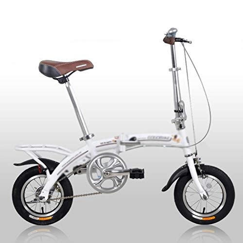 Plegables : Ffshop Bicicleta amortiguadora 12 Pulgadas portátil portátil Ligero de aleación de Aluminio de Bicicletas Plegables Bicicleta Plegable