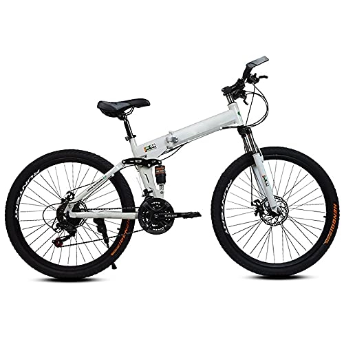 Plegables : FGKLU Bicicleta de montaña Plegable de 26 Pulgadas, Marco de Acero de Alto Carbono de 21 velocidades, Bicicleta MTB de suspensión Completa para Adolescentes y Adultos