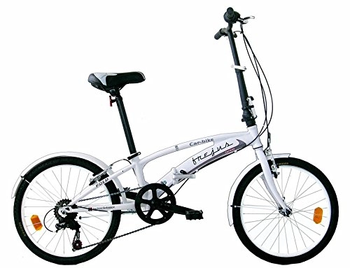 Plegables : Frejus P2X20206 - Bicicleta 20" Plegable Unisex, Color Blanco