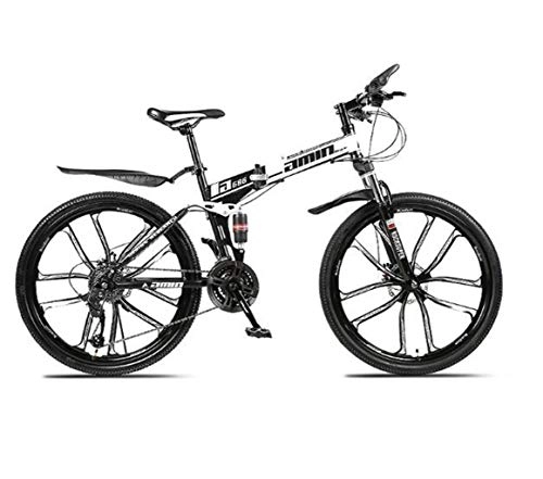 Plegables : Gaoyanhang Bicicleta de montaña 21 / 30 de Velocidad Variable 24 y 26 Pulgadas de la Bicicleta de montaña Plegable de amortiguación Doble Frenos de Disco 10 Cuchillo Bicicleta de montaña Rueda