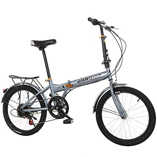 Plegables : GDZFY Mini Compacto Bike Plegables 20in, Cambio De 7 Velocidades Bicicleta Plegable Urbana, Adulto Bicicleta Plegable Urban Commuter con Back Rack A 20in