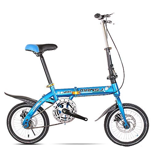 Plegables : GHH Micro Bike Bicicleta para Mujer 14" 16" Ligera Bicicleta Plegable Urbana Marco De Acero De Alto Carbono, 16