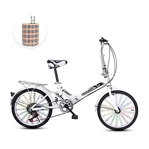 Plegables : GHH Plegable Micro Bike Bicicleta Fácil de Transportar 20 Pulgadas de 6 velocidades Ligera Urbana Bicicleta Street
