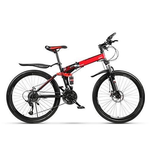 Plegables : GHZ Bicicleta de montaña Plegable-Bicicleta 27 / 30 Bicicleta para Adultos Absorcin de Doble Choque Bicicleta de Carretera pequea porttil