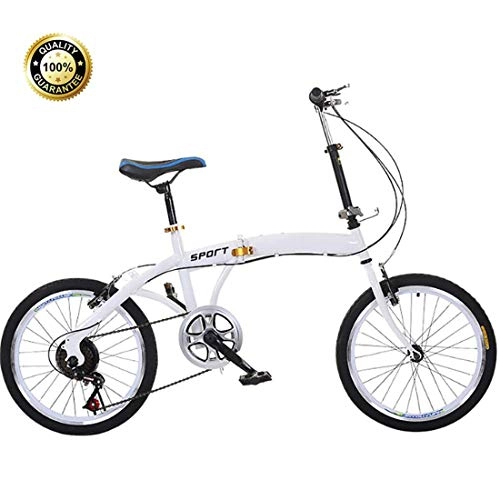 Plegables : GJNWRQCY Bicicleta de Ciudad Plegable de aleacin Ligera de 20", Bicicleta Plegable Antideslizante, Bicicleta de seora Adulta Masculina y Femenina, su Buen ayudante
