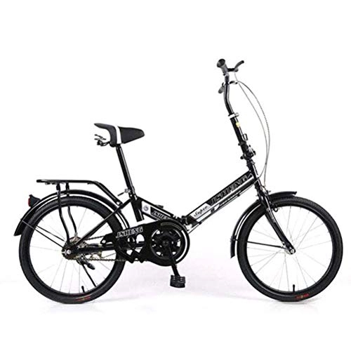Plegables : GOLDGOD Velocidad Variable Plegable Bicicleta 20 Pulgadas 6 Velocidades Plegable Bicicleta con Freno De Doble V Y Asiento Ergonómico Plegable Bicicleta con Amortiguador De Acero Al Carbono