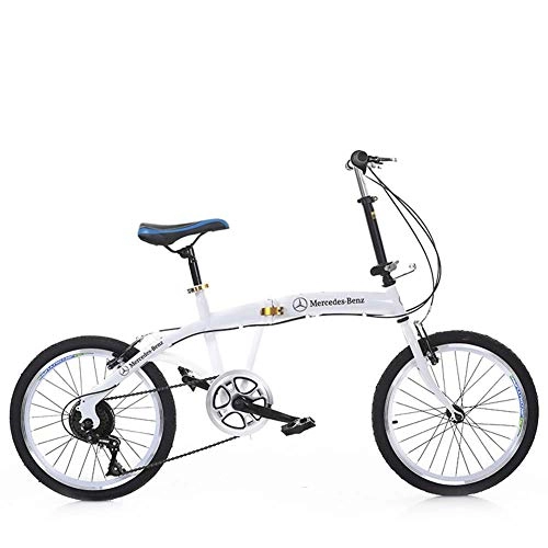 Plegables : Grimk Bicicleta Plegable Unisex Adulto Aluminio Urban Bici Ligera Estudiante Folding City Bike con Rueda De 20 Pulgadas, Manillar Y Sillin Confort Ajustables, 6 Velocidad, Capacidad 90kg