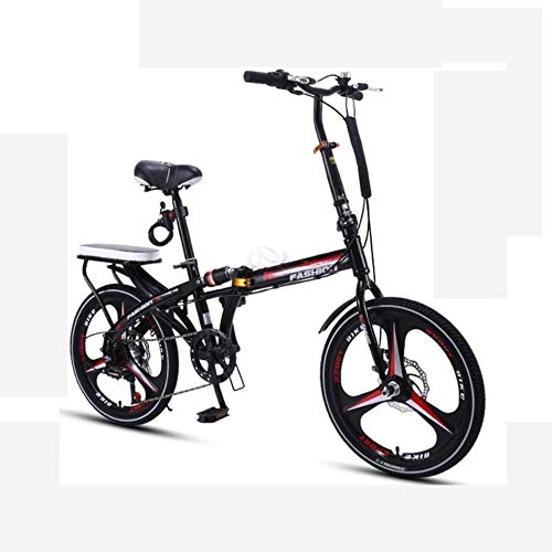 Plegables : GuiSoHn - Amortiguador para bicicleta plegable de 16 / 20 pulgadas, ultraligero, portátil, con una rueda, mini bicicleta para estudiantes adultos, color GuiSoHn-5498446847, tamaño talla única