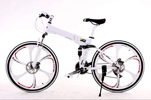 Plegables : GuiSoHn Bicicleta de montaña con doble amortiguación, freno de disco doble, bicicleta plegable de 26 pulgadas con suspensión para hombre, color GuiSoHn-5498446657, tamaño talla única