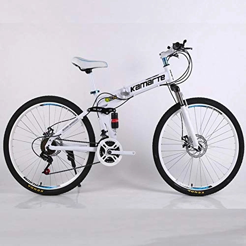 Plegables : GuiSoHn - Bicicleta de montaña plegable de 24 pulgadas con 10 cortadores de rueda de bicicleta de montaña plegable de 21 velocidades y dos discos de freno, color GuiSoHn-5498446390, tamaño talla única