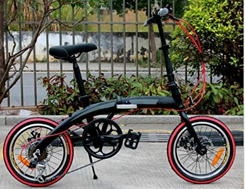 Plegables : GuiSoHn - Bicicleta de montaña plegable para adultos, peso ligero, unisex, con marco de aluminio, para mujer, con asiento ajustable, color GuiSoHn-5498446689., tamaño talla única