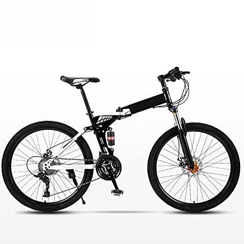 Plegables : GWL Bicicleta Plegable para Adultos, 24 26 Pulgadas Bike Sport Adventure, Bicicletas de Cross-Country con Doble amortiguación para Hombres y Mujeres / B / 24inch