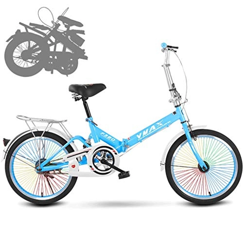Plegables : GWM Bicicleta Plegable de una Sola Velocidad portátil Hombre Mujer Estudiante de educación Superior de la Ciudad de cercanías Actividades al Aire Libre de la Bicicleta, con Colorido Ruedas