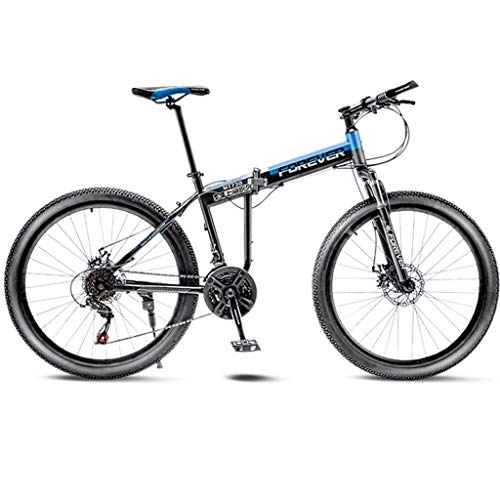 Plegables : GWM Variable de montaña de la Bicicleta Plegable 21 Velocidad Hombres Mujeres Estudiante Portable Adulto del Deporte al Aire Libre de la Bici (Color : Blue)