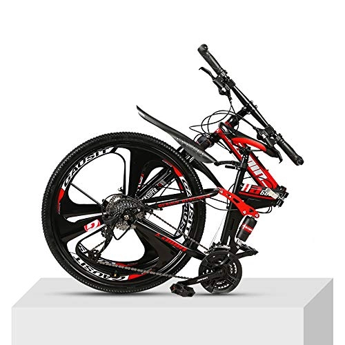 Plegables : GWSPORT Bicicleta Plegable de 26 Pulgadas Velocidad de absorcin de Choque Bicicleta de montaña Bicicleta Todoterreno Grado Antideslizante Bicicleta para Adultos, 24speed