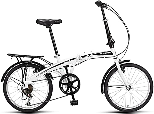 Plegables : HEZHANG Bicicleta Plegable de 7 Velocidades, Bicicleta Portátil Ultraligera, para Hombres Y Mujeres, Blanco