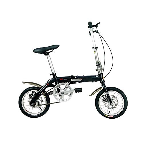 Plegables : HY-WWK Bicicleta Plegable Bicicleta de Ciudad Bicicleta Plegable para Adultos 14 Bicicleta Plegable para Adultos Bicicleta Plegable Bicicleta Plegable Ligera Bicicleta Plegable en Carbono Bic, Negro
