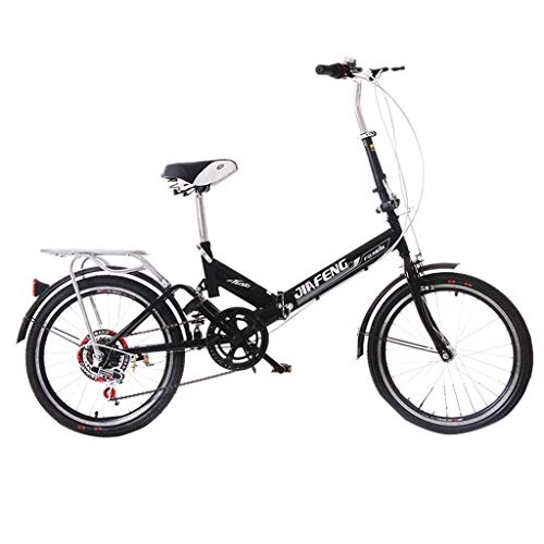 Plegables : HY-WWK Bicicleta Plegable Bicicleta Universal 6 Tipos de Velocidad Variable Rueda de 20 Pulgadas Bicicleta Portátil para Hombres Y Mujeres Adultos Bicicleta, 155 * 30 * 94 Cm-Blanco