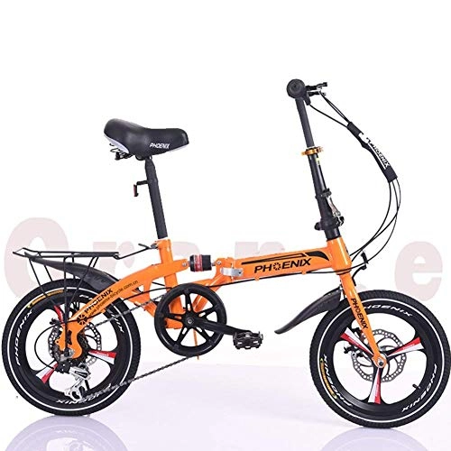 Plegables : HY-WWK Bicicleta Plegable de 16 Pulgadas para Niños Adultos, Estudiantes de Primaria, Bicicleta Liviana, Amortiguadora, Bicicleta para Automóvil, 105X130Cm (41X51 Pulgadas) -C