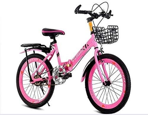 Plegables : HYLK Bicicleta de ciudadplegable, Bicicleta de montañaplegablepara Hombres y Mujeres, Bicicleta de montaña de Velocidad Variable Ultraligera (Rosa de 20pulgadas)
