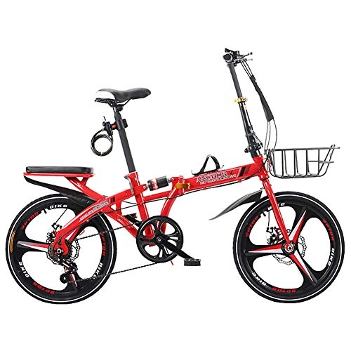 Plegables : JACK'S CAT Mini Bicicleta Plegable Bicicleta de Montaña, Bicicletas Portátiles para Viajeros Urbanos para Hombres y Mujeres de 16 / 20 Pulgadas, Frenos de Disco Doble y Marco de Acero al Carbono, 20in