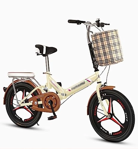 Plegables : JAMCHE Bicicleta Plegable Bicicleta de Ciudad Plegable, Bicicleta de suspensión Total de Acero con Alto Contenido de Carbono, Bicicleta Plegable Liviana, para Adolescentes y Adultos