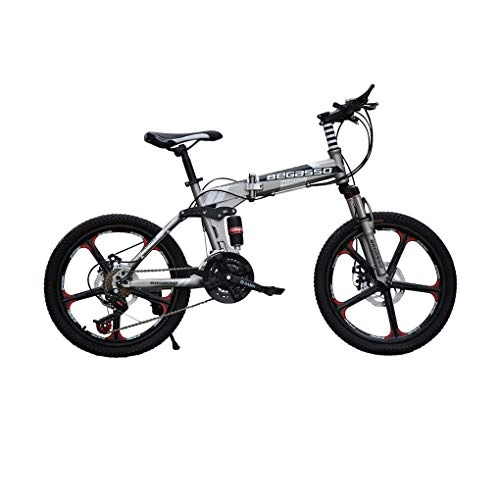 Plegables : JF Bicicleta De Montaña Plegable De 20 Pulgadas Bicicleta De Velocidad Variable Niño Y Niñas