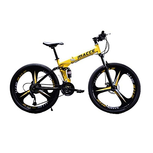 Plegables : JF Bicicleta De Montaña Plegable De 26 Pulgadas Y 21 Velocidades, Bicicleta De Montaña De Acero Al Carbono, MTB De Suspensión Completa, Bicicleta para Niños Y Niñas