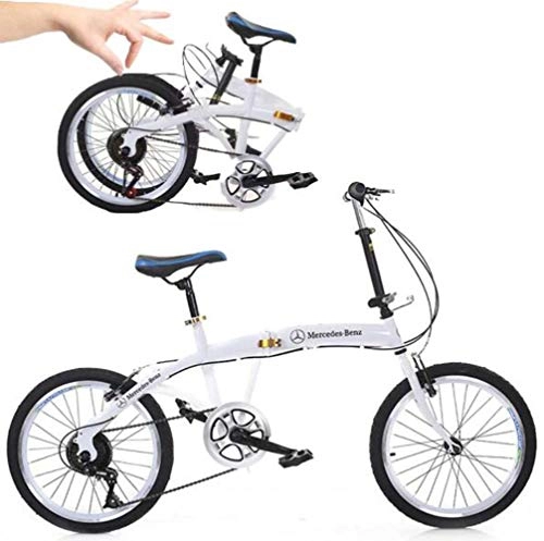 Plegables : JI TA Urbana Bicicleta Plegable Ciudad Unisex Adulto Aluminio Bici City Adulto Hombre, Capacidad 90kg Manillar Y Sillin Confort Ajustables, 6 Velocidad / A