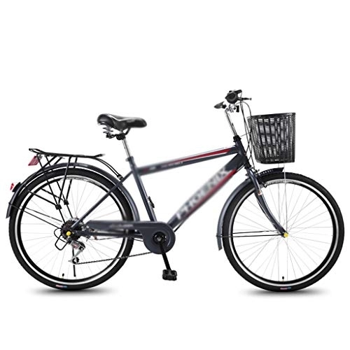 Plegables : Jixi Bastidor de la Bicicleta 26 Pulgadas Bicicleta Ligera Acero de Alto Carbono for Bicicleta de Adulto (Color : Gray, tamaño : 7 speed-26in)