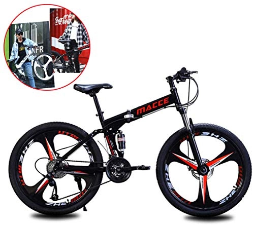 Plegables : Jjwwhh Boy Plegable Bicicletas de Amortiguador portátil Adultos y Chica de la Bicicleta de la Bicicleta / Negro