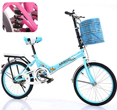 Plegables : Jjwwhh Plegable de Bicicletas de 20 Pulgadas Amortiguador porttil Boy Adultos y Chica de la Bicicleta de la Bicicleta / Bule