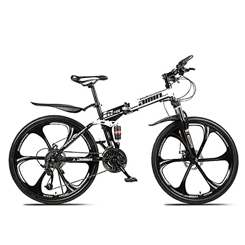 Plegables : JKFDG Bicicleta De MontañA De 24 / 26 Pulgadas para Adultos, Bicicleta Plegable De MontañA Todoterreno, Freno De Disco, Bicicleta De 24~30 Velocidades para Hombres Y Mujeres
