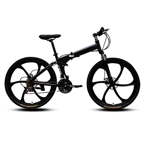 Plegables : JTYX Bicicletas Plegables para Adultos Bicicleta de montaña Plegable de Velocidad Variable 6 Ruedas de Corte Bicicletas de Carretera para Hombres y Mujeres, 26 Pulgadas