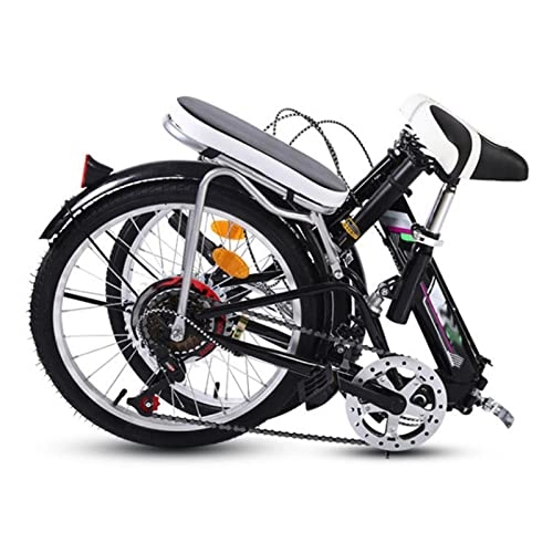 Plegables : JustSports Bicicleta Plegable, Bicicleta Plegable Ligera y Cómoda de 16 Pulgadas Frenos de Disco Bicicleta de Estudiante Ultraligero y Portátil Bicicleta de Cercanías Plegable Unisexo