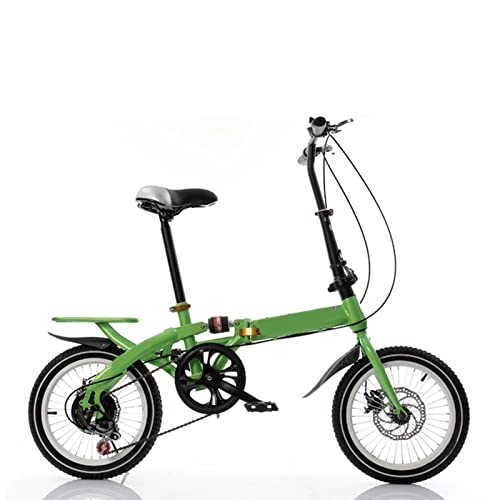 Plegables : JustSports1 Bicicletas Plegables Bicicleta de 16 Pulgadas y 7 Velocidades Variables Bicicleta Plegable Tándem de Ciudad Bicicletas Plegables con Freno de Disco Doble Bicicleta Ligera Unisex
