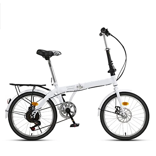 Plegables : JustSports1 Bicicletas Plegables Compactas Bicicleta Plegable de Ciudad Bicicleta de Cercanías Plegable Bicicleta Ligera y Cómoda de 14 Pulgadas Frenos de Disco de 7 Velocidades con Asiento Regulable
