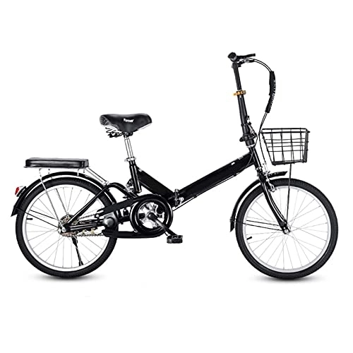 Plegables : JYCCH Bicicleta Plegable para Adultos, Ruedas de 20 Pulgadas, Estante de Transporte Trasero, (Negro)