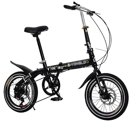 Plegables : Kcolic Bicicleta Plegable 16 Pulgadas, Mini Bicicleta Plegable Liviana para Estudiantes, Marco Acero Carbono, Sillín Cómodo, Bicicleta Camping, Bicicleta Ciudad A, 16inch