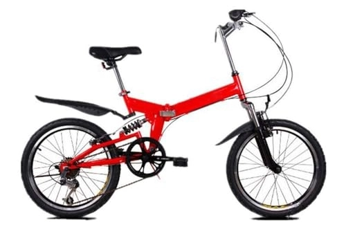 Plegables : Kcolic Bicicleta Plegable 20 Pulgadas, Marco Aluminio Liviano Ajustable En Altura para Adultos, Transmisión 6 Velocidades, Bicicleta Plegable con Freno Disco, para Adultos Y Adolescentes C, 20inch