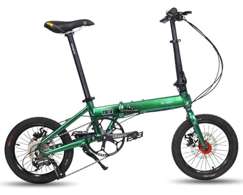 Plegables : Kcolic Bicicleta Plegable para Adultos 16 Pulgadas, Bicicleta Urbana Plegable 9 Velocidades, Bicicleta Plegable Portátil Y Ligera Velocidad Variable para Estudiantes Y Viajeros Urbanos A, 16inch
