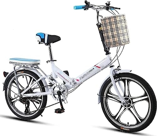 Plegables : Kcolic Bicicleta Plegable Portátil Ultraligera, Marco Hierro Ligero, Bicicleta Compacta Plegable con Antideslizante Y Desgaste, Bicicleta Ciudad para Viajes Al Aire Libre B, 20inch