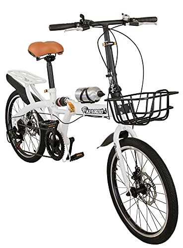 Plegables : KEN ROD Bicicletas Plegables | Bicicleta Plegable Adulto | Bici 20 Pulgadas Adulto | Bici Plegable | Bici Plegable Urbana | Color: Blanco