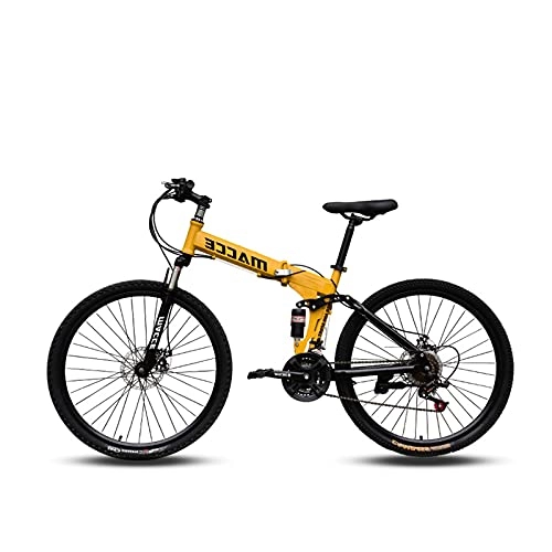 Plegables : LHQ-HQ Bicicleta De Montaña Plegable para Adultos 21 Velocidades MTB Doble Suspensión Rueda De 26"Carga Adecuada 160Kg, D
