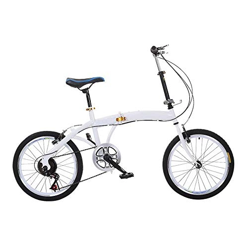 Plegables : LHR Bicicleta Plegable Velocidad de 20 Pulgadas Marco de Acero Absorción de Golpes Bicicleta Plegable portátil Ultraligera para Adultos con Bolsillos y estantes para automóviles