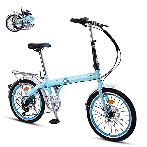 Plegables : Ligera Bicicleta Plegable, Adulto Folding Bike con Doble Freno de Disco, First Class Urbana Bicic Plegable, 7 Velocidades Suspensin Completa Premium Shimano, 20 Pulgadas Rueda